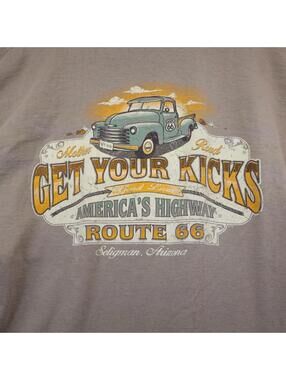 VTG Bayside Shirt Men XL Route 66 Arizona Pick Up Truck USA
